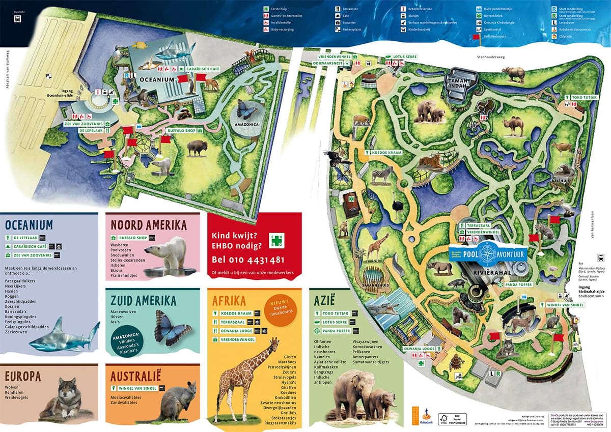 Mapa Roterdamu zoo 